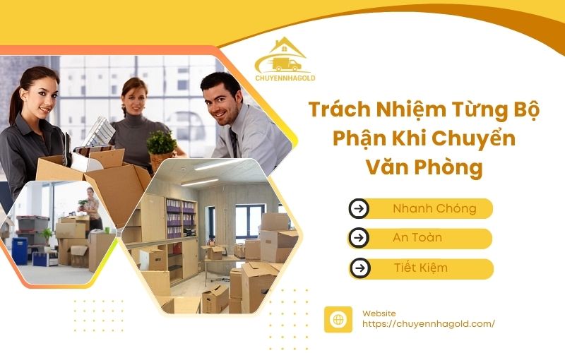Trách nhiệm từng bộ phận khi chuyển văn phòng