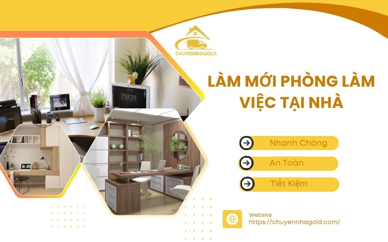 làm mới phòng làm việc tại nhà