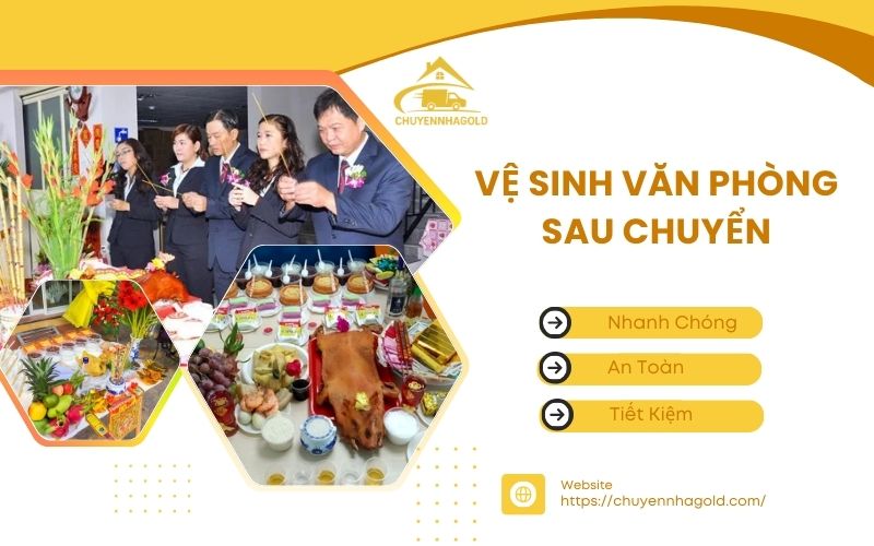 vệ sinh văn phòng sau chuyển
