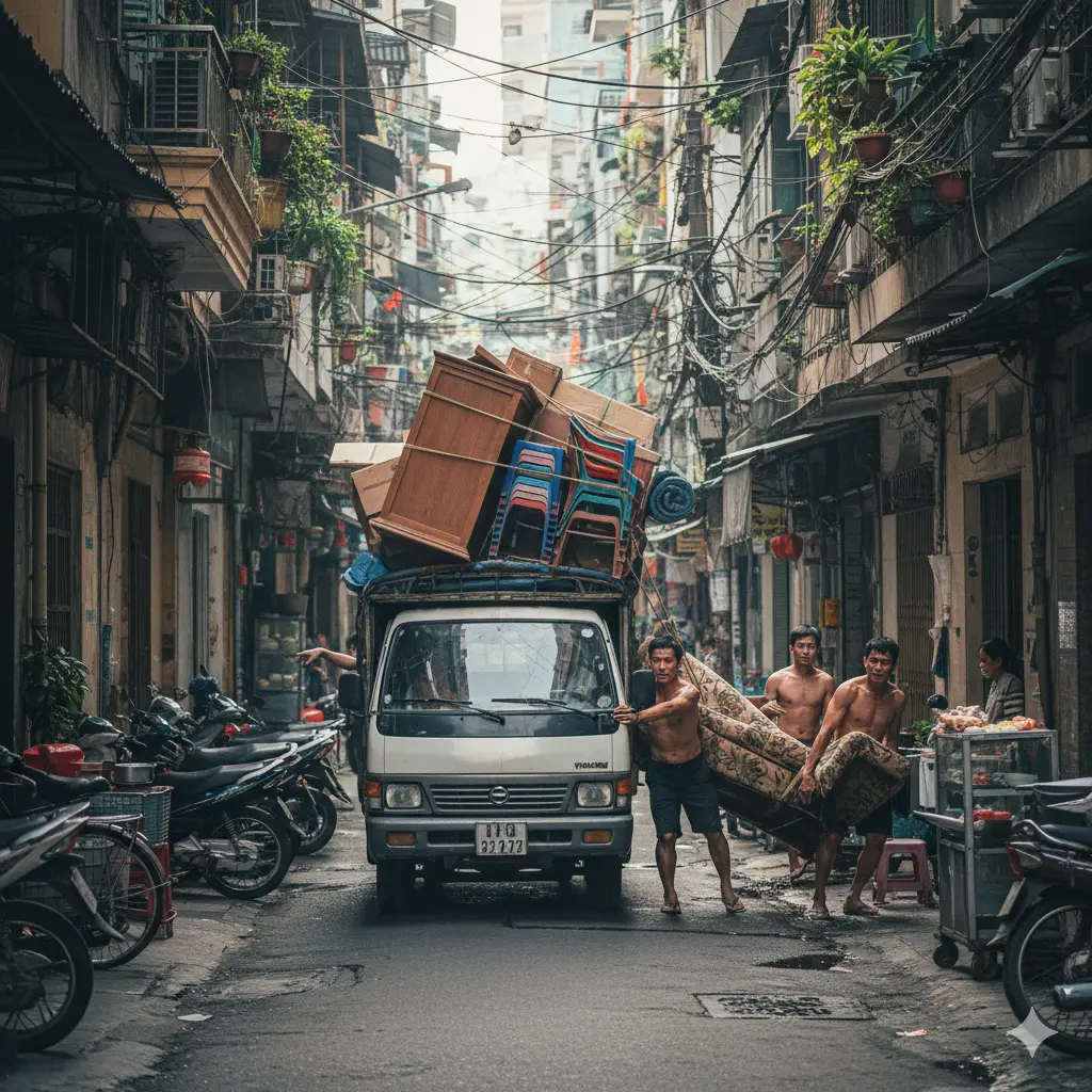 Xe tải nhỏ phù hợp chuyển phòng trọ