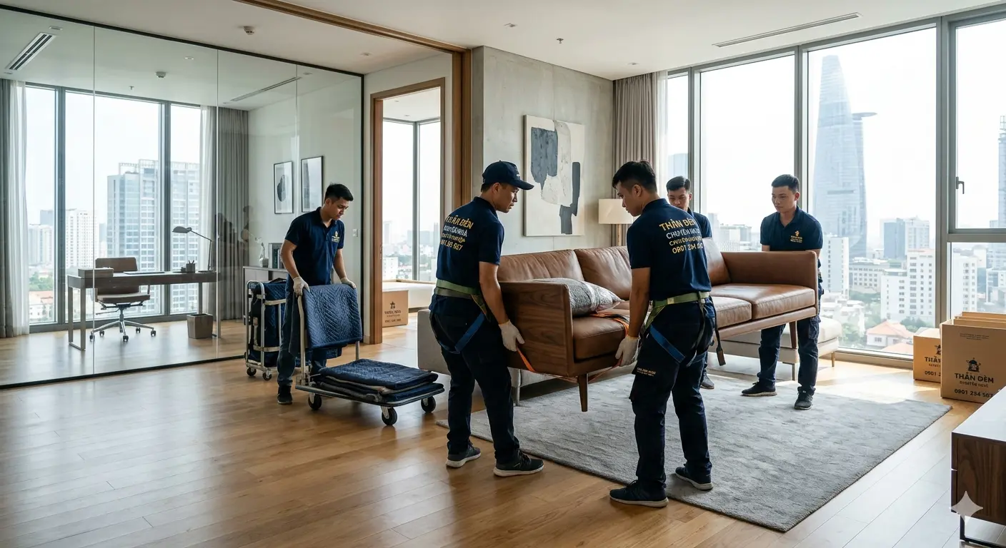 Thần đèn chuyển nhà chuyên nghiệp vận chuyển đồ nặng