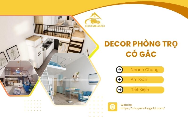 Decor phòng trọ có gác