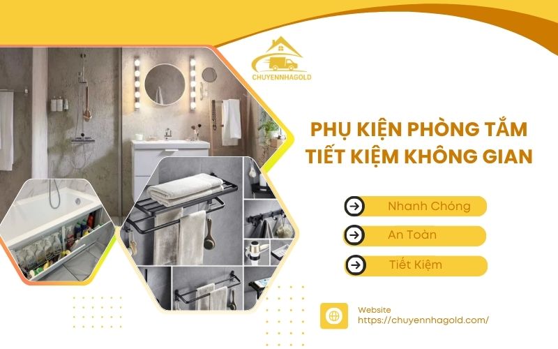 Phụ kiện phòng tắm tiết kiệm không gian