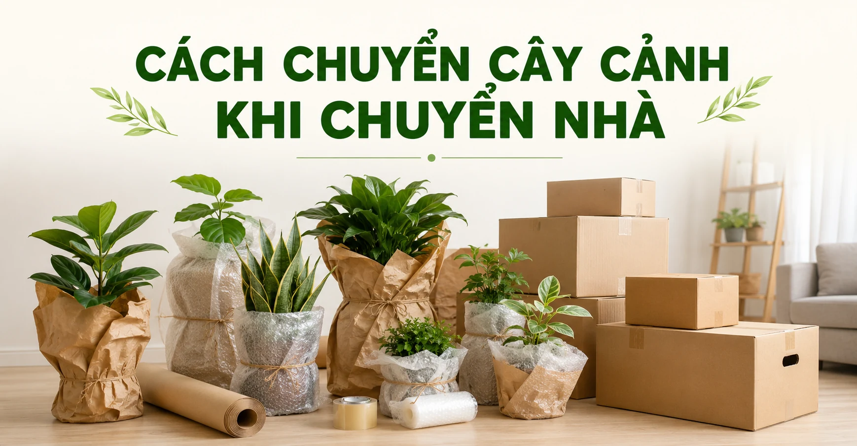 Cách chuyển cây cảnh khi chuyển nhà giúp cây không bị gãy cành, vỡ chậu, rụng lá hoặc héo sau khi vận chuyển.