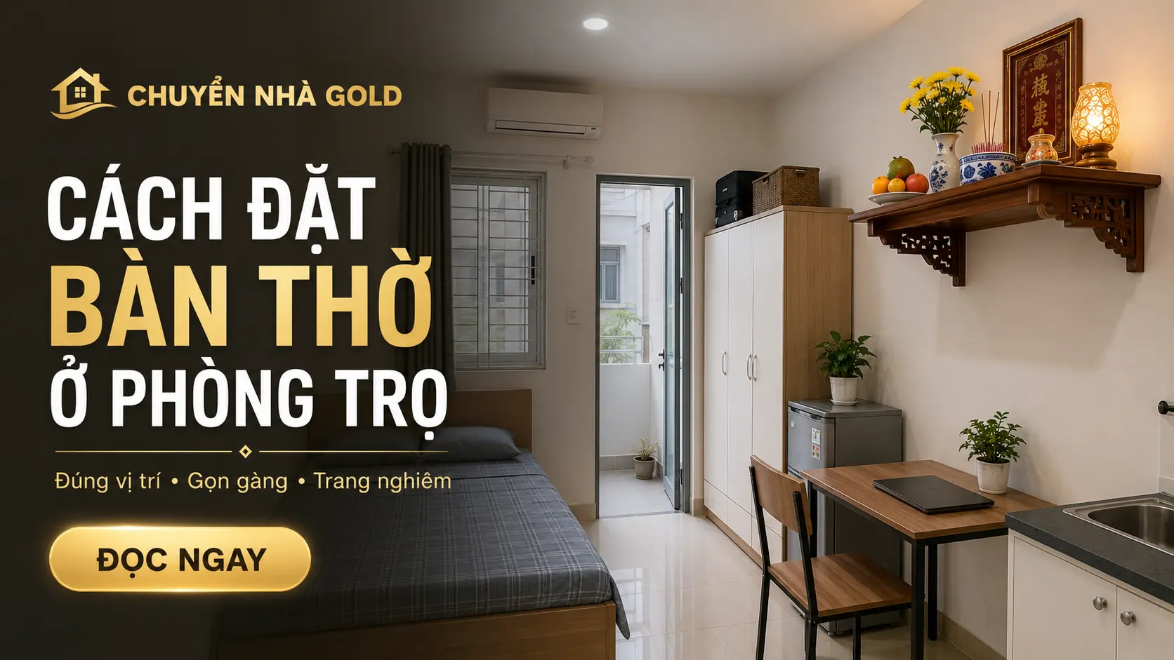 cách đặt bàn thờ ở phòng trọ