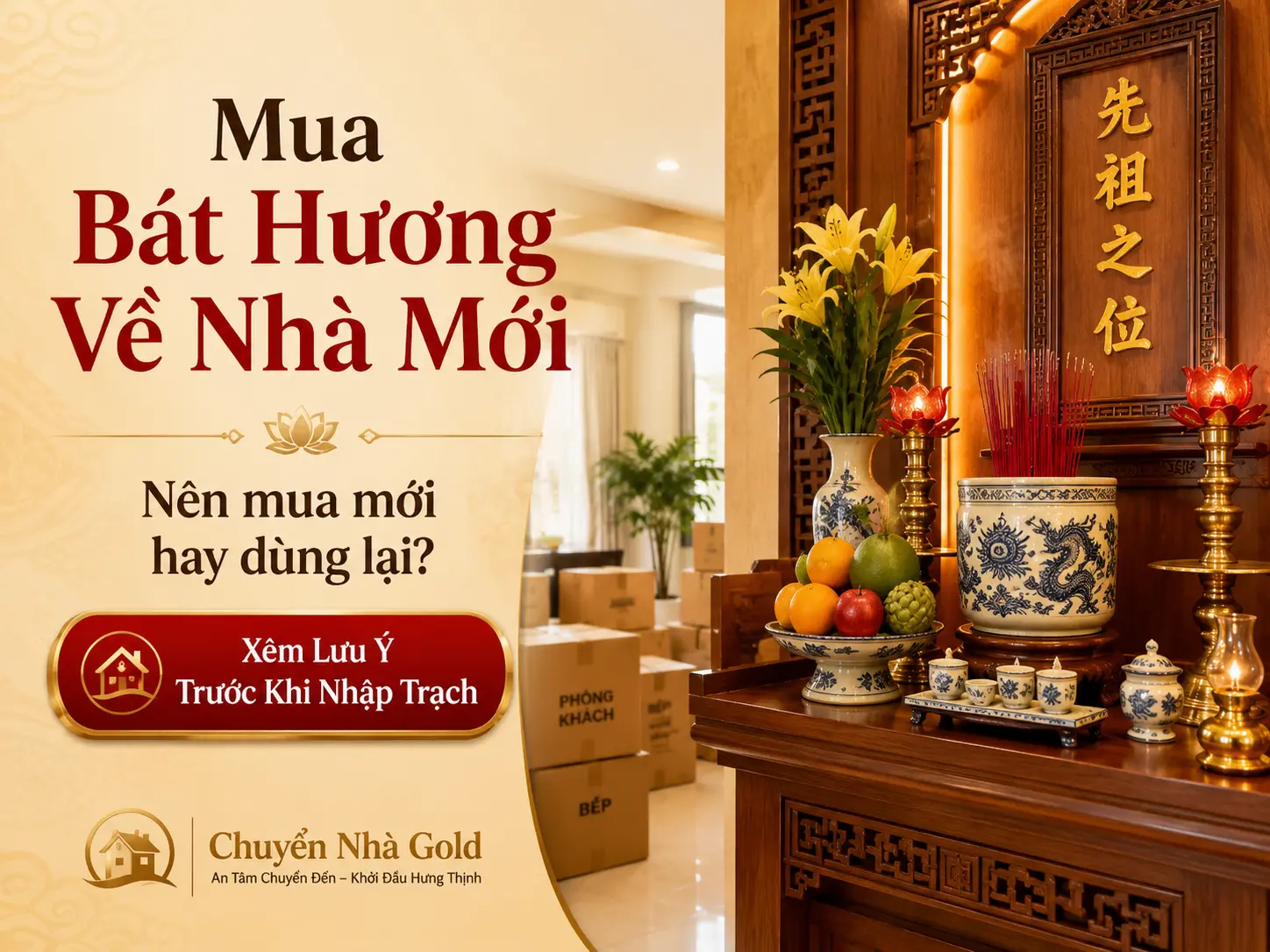 mua bát hương về nhà mới